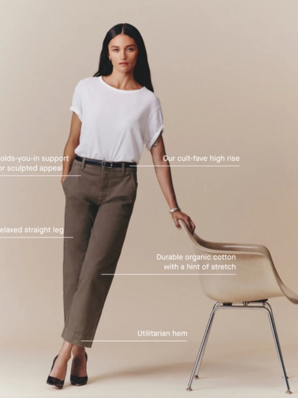 New Everlane THE UTILITY STRAIGHT-LEG PANT in Rosewood Size 6L - Picture 14 of 14